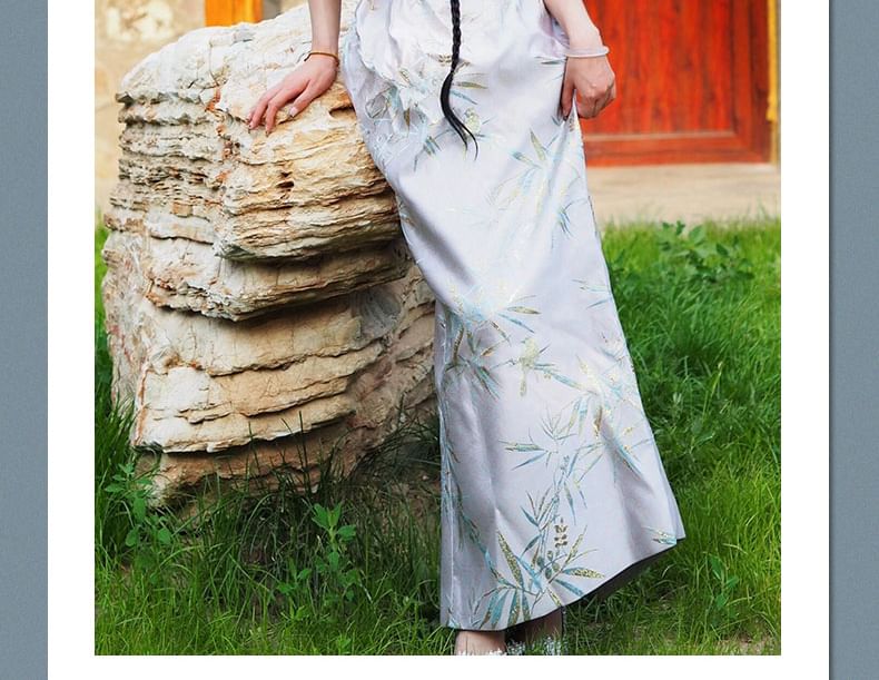 Sleeveless Off-Shoulder Floral Sequin Sheath Evening Gown FashionChic