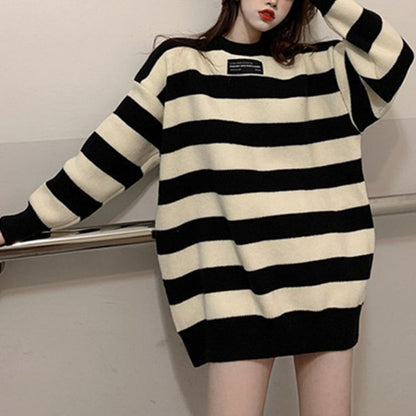 Oversized Striped Sweater in 5 Colors SpreePicky