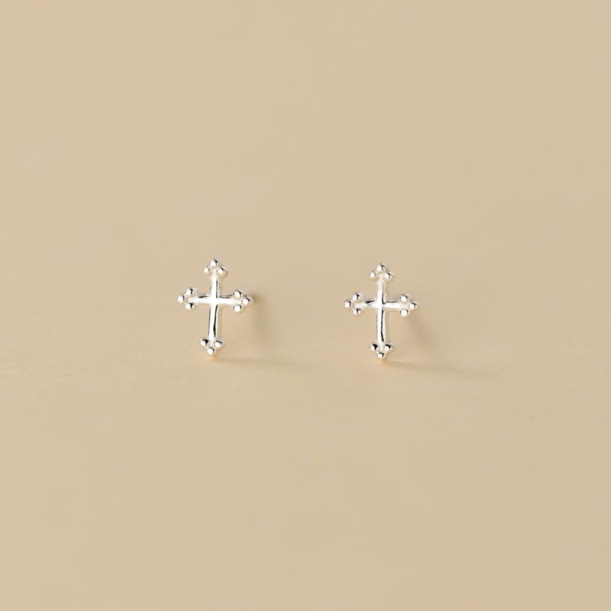 S999 Sterling Silver Cross Stud Earring SpreePicky