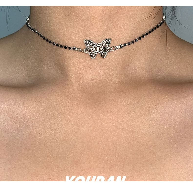 Butterfly Beaded Choker SpreePicky