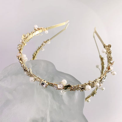 Faux Pearl Floral Headband SpreePicky