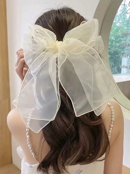 Plain Bow Mesh Headband SpreePicky