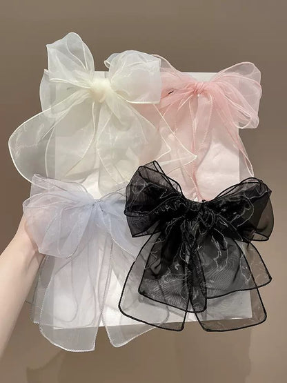 Plain Bow Mesh Headband SpreePicky