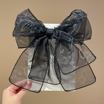 Plain Bow Mesh Headband SpreePicky