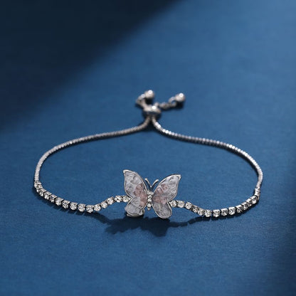 Butterfly Rhinestone Alloy Bracelet SpreePicky