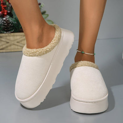 Fleece-Lined Platform Mules SpreePicky