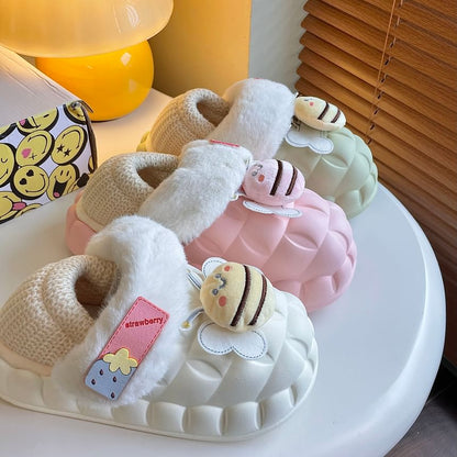 Cartoon Fluffy Platform Slip SpreePicky