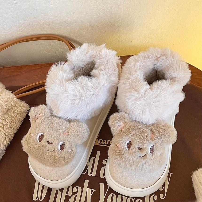 Bear Fluffy Short Snow Boots SpreePicky