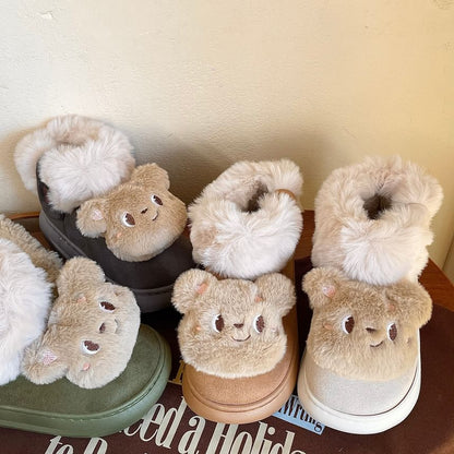 Bear Fluffy Short Snow Boots SpreePicky