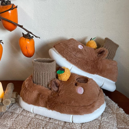 Capybara Fluffy Slippers SpreePicky