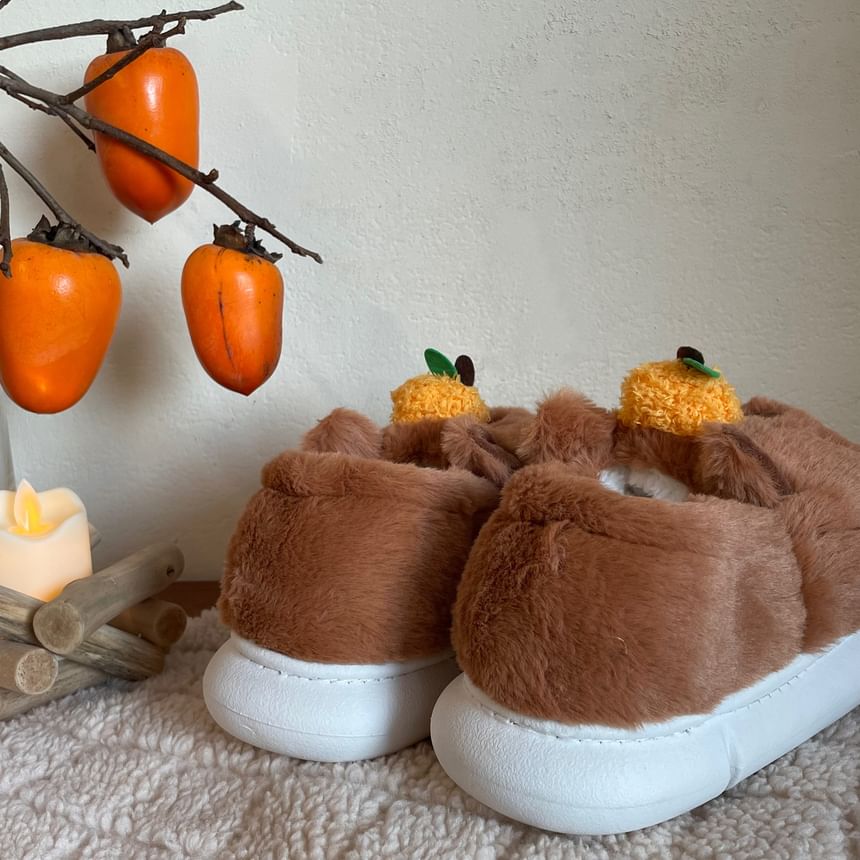 Capybara Fluffy Slippers SpreePicky