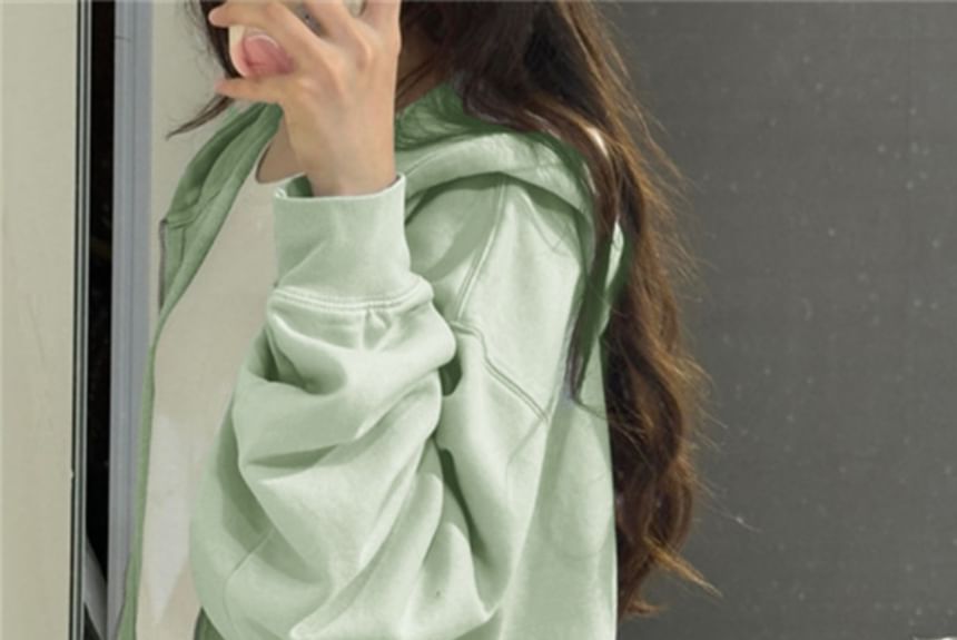 Star Print Zip Oversized Hoodie SpreePicky