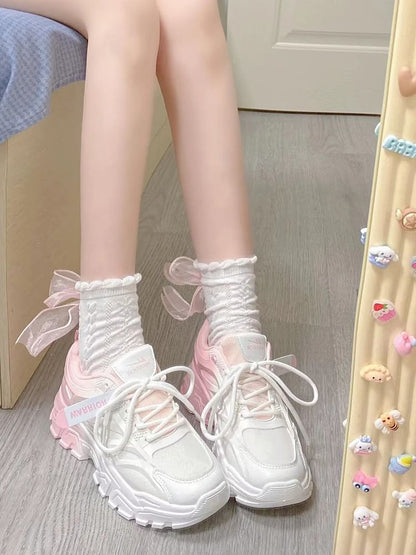 Platform Gradient Mesh Panel Lace SpreePicky