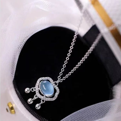 925 Sterling Silver Rhinestone Pendant Necklace SpreePicky