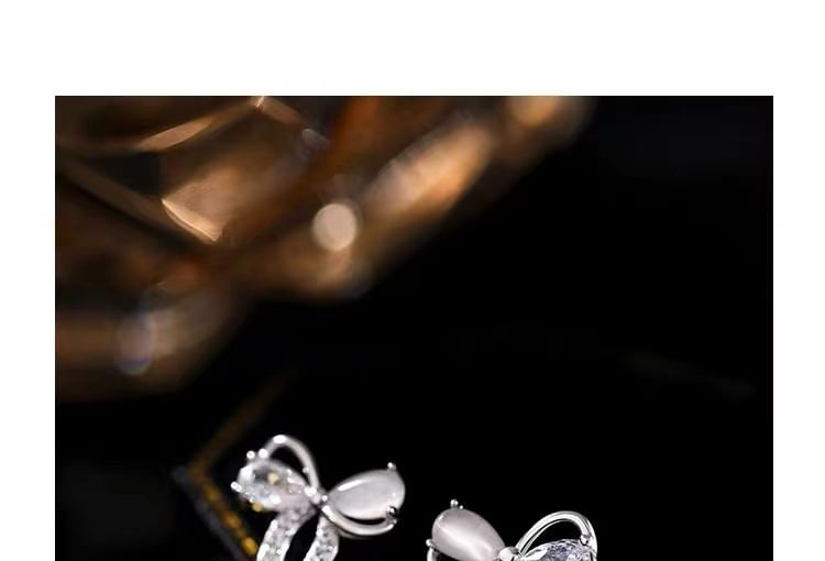 925 Sterling Silver Bowknot Stud Earring SpreePicky