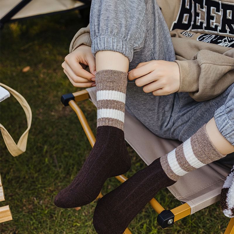 Striped Crew Socks SpreePicky