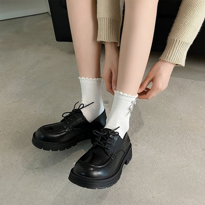 Ruffle Contrast Trim Socks SpreePicky