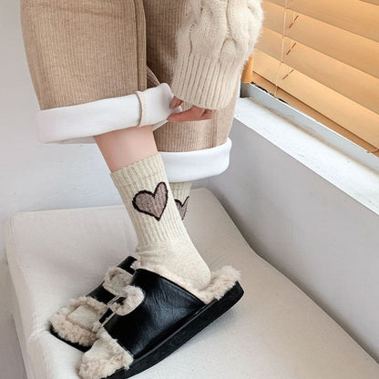 Heart Accent Crew Socks SpreePicky