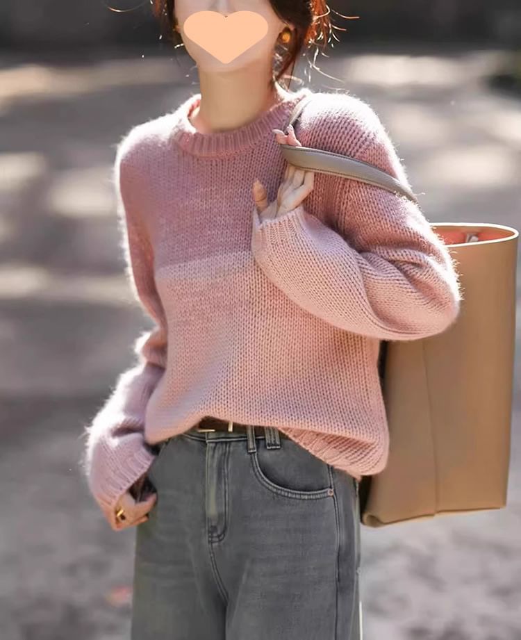 Oversized Colorblock Sweater SpreePicky