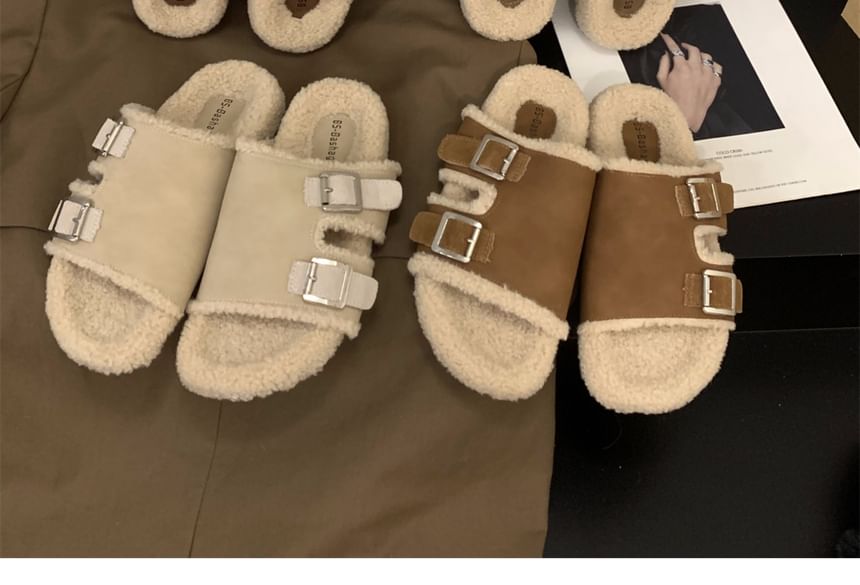 Fleece Slide Sandals SpreePicky