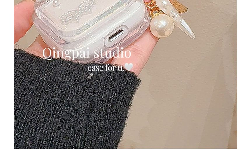 Simple Glitter Pearl Bow AirPods / Pro Earphone Case SpreePicky