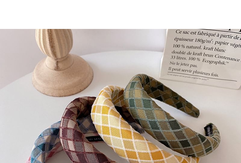 Plaid Padded Headband SpreePicky