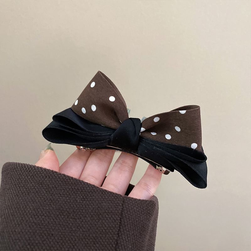 Polka Dot Bow Barrette SpreePicky