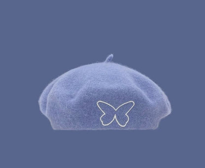 Butterfly Embroidered Beret SpreePicky