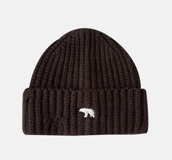 Bear Embroidered Knit Beanie SpreePicky