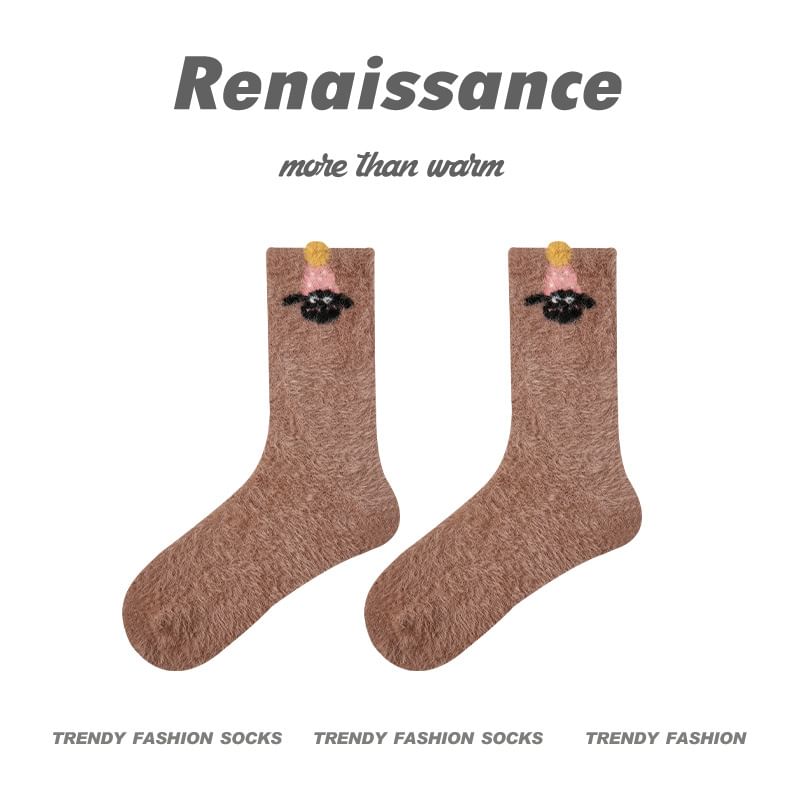 Sheep Print Knit Socks SpreePicky