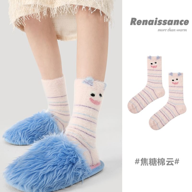 Cartoon Print Knit Socks SpreePicky