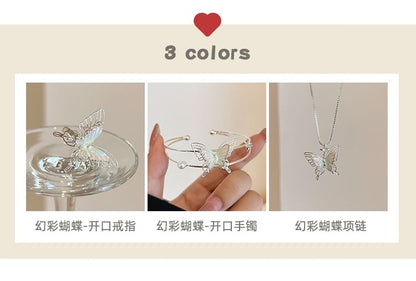 Butterfly Open Bangle / Ring / Necklace SpreePicky