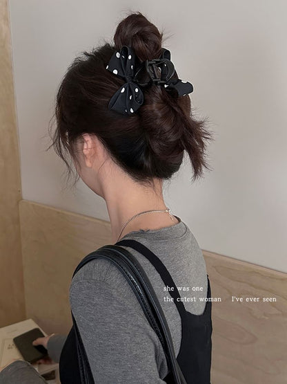 Dotted Bow Hair Claw SpreePicky