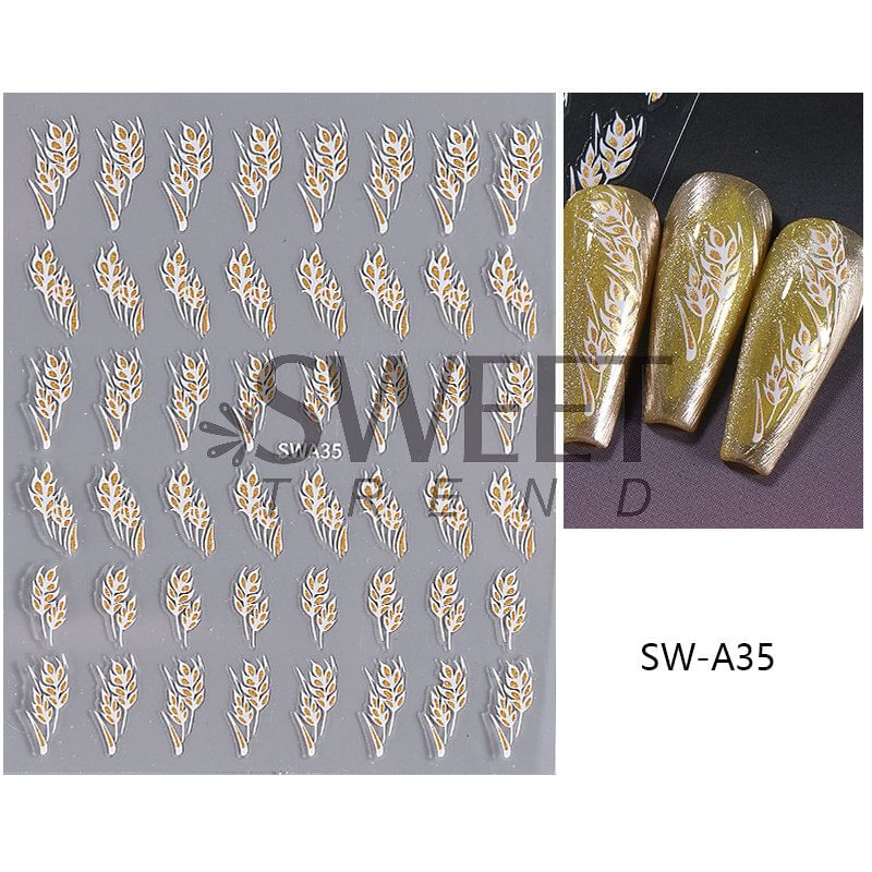 Wheat Nail Art Stickers (Various Designs) SpreePicky