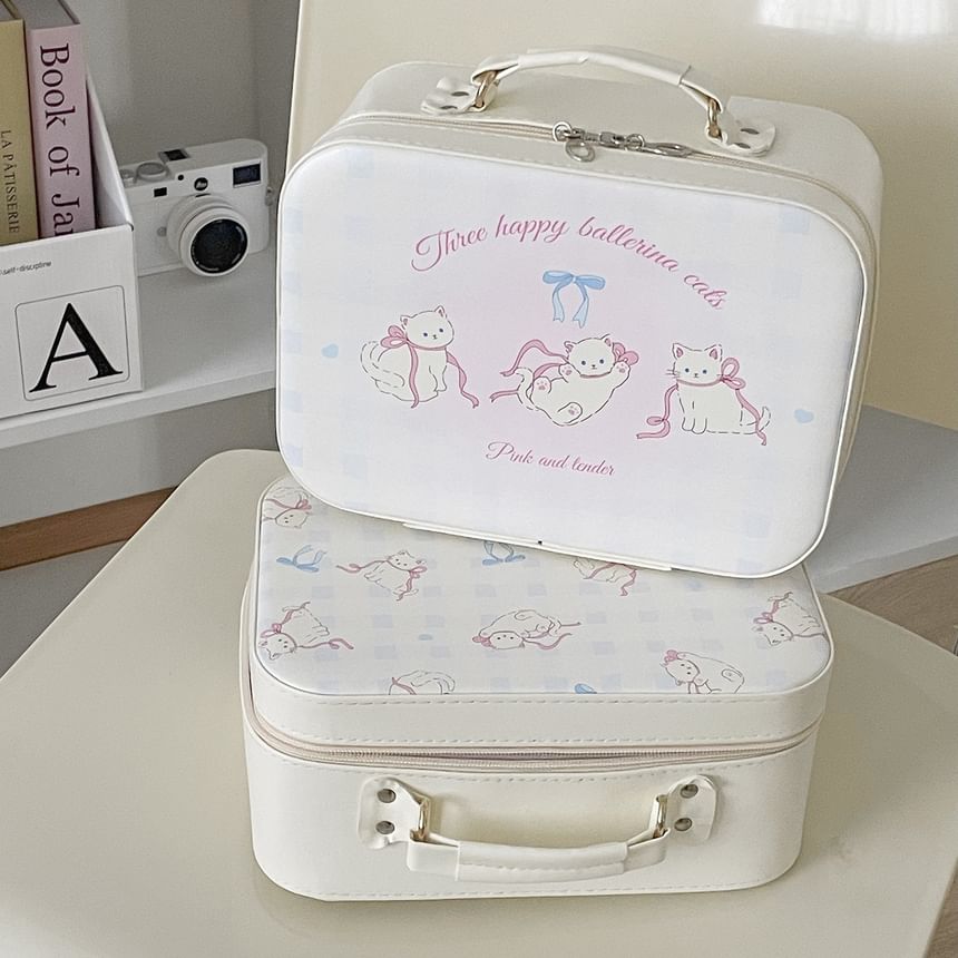 Animal Faux Leather Boxy Makeup Bag (Various Designs) SpreePicky