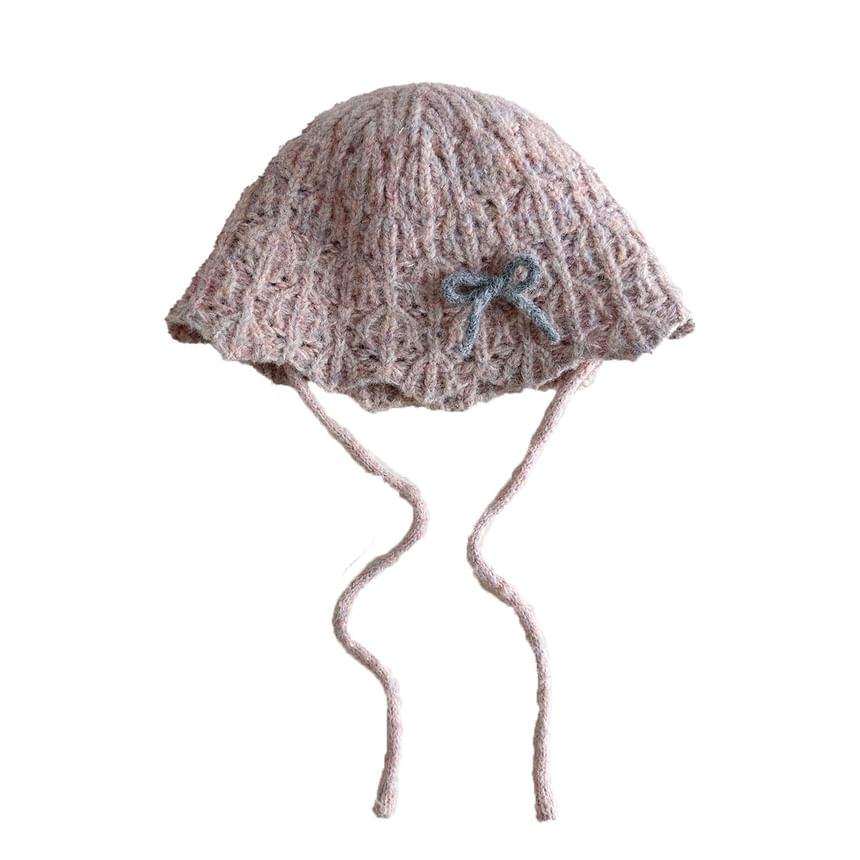 Bow Knit Bucket Hat SpreePicky