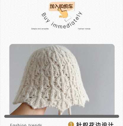 Bow Knit Bucket Hat SpreePicky