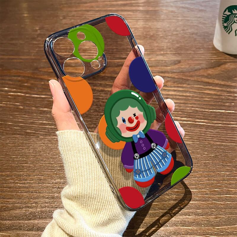 Clown Transparent Phone Case - iPhone 16 Pro Max / 16 Pro / 16 Plus / 16 / 15 Pro Max / 15 Pro / 15 Plus / 15 / 14 Pro Max / 14 Pro / 14 Plus / 14 / 13 Pro Max / 13 Pro / 13 / 13 Mini SpreePicky