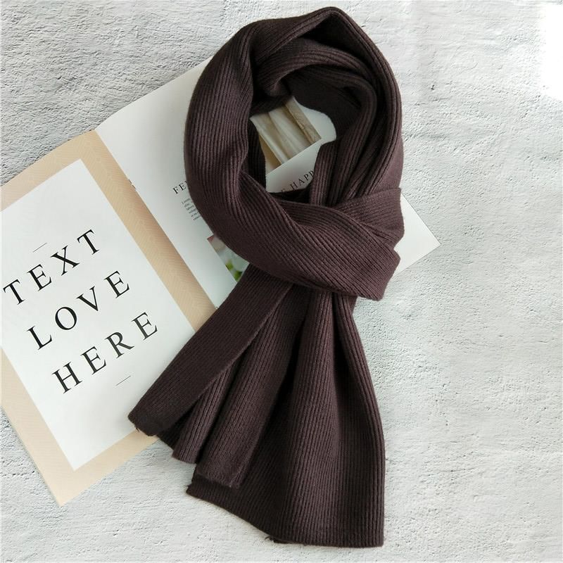 Couple Matching Plain Ribbed Scarf SpreePicky