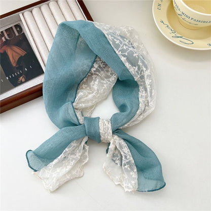 Plain Lace Panel Scarf SpreePicky