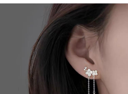 925 Sterling Silver Flower Drop Earring SpreePicky