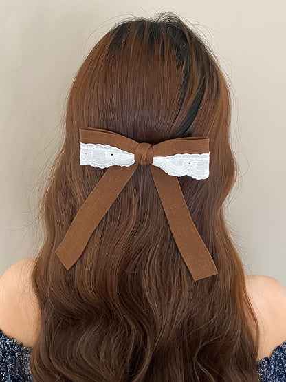 Lace Bowknot Hair Clip SpreePicky