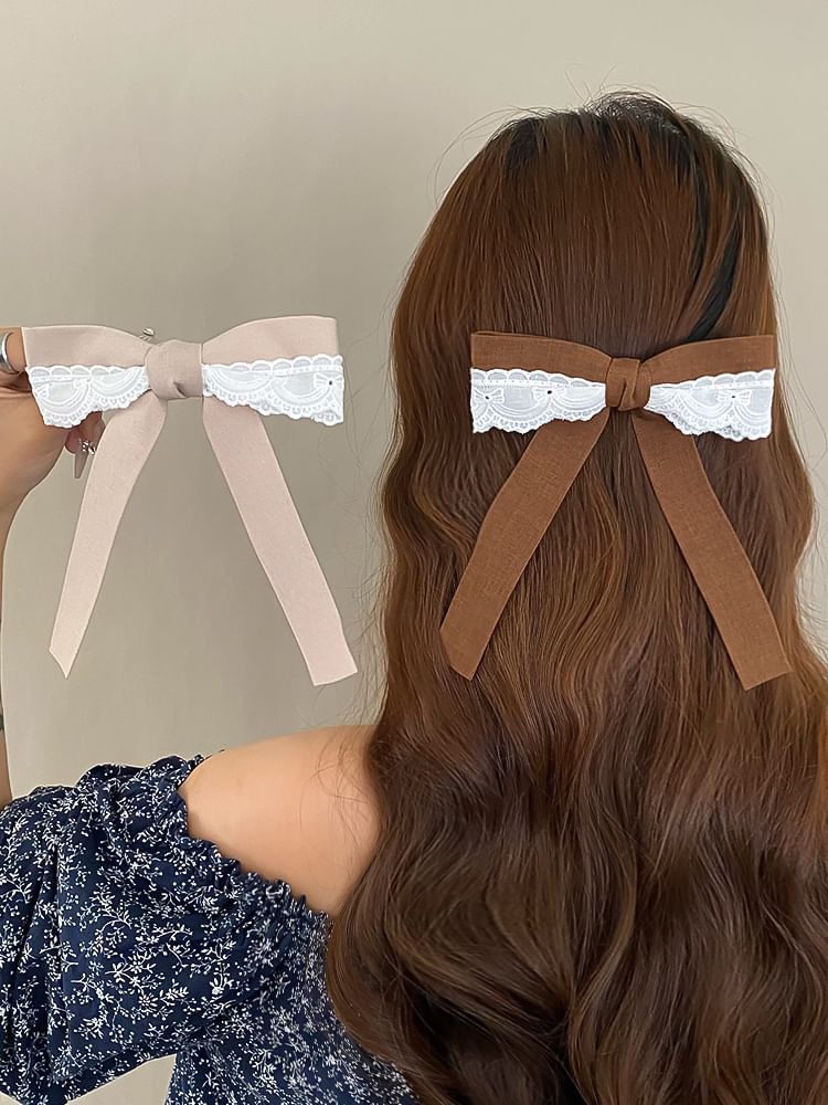 Lace Bowknot Hair Clip SpreePicky