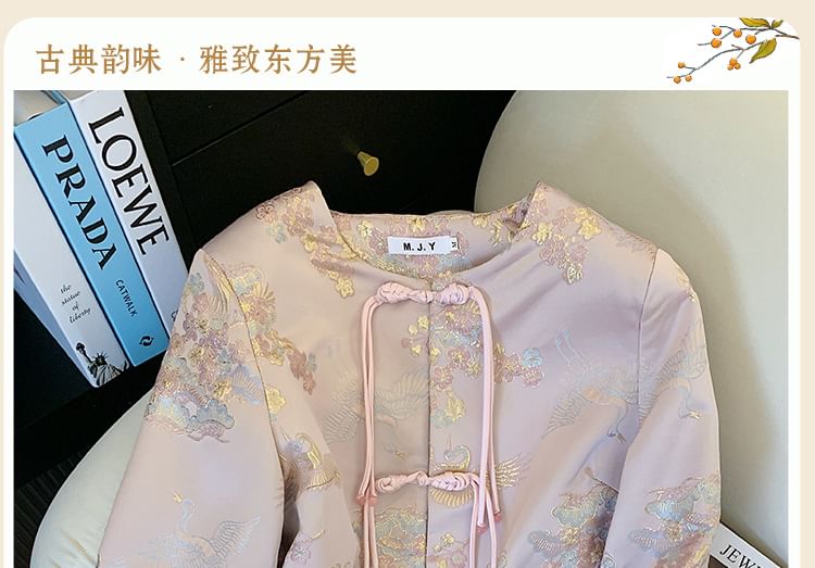 Floral Frog-Button Hanfu Jacket SpreePicky