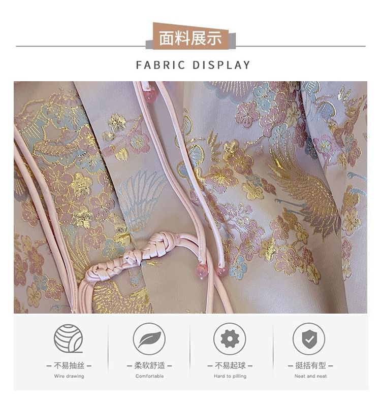 Floral Frog-Button Hanfu Jacket SpreePicky