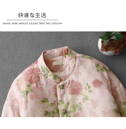 Floral Single-Breasted Jacket SpreePicky