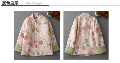 Floral Single-Breasted Jacket SpreePicky