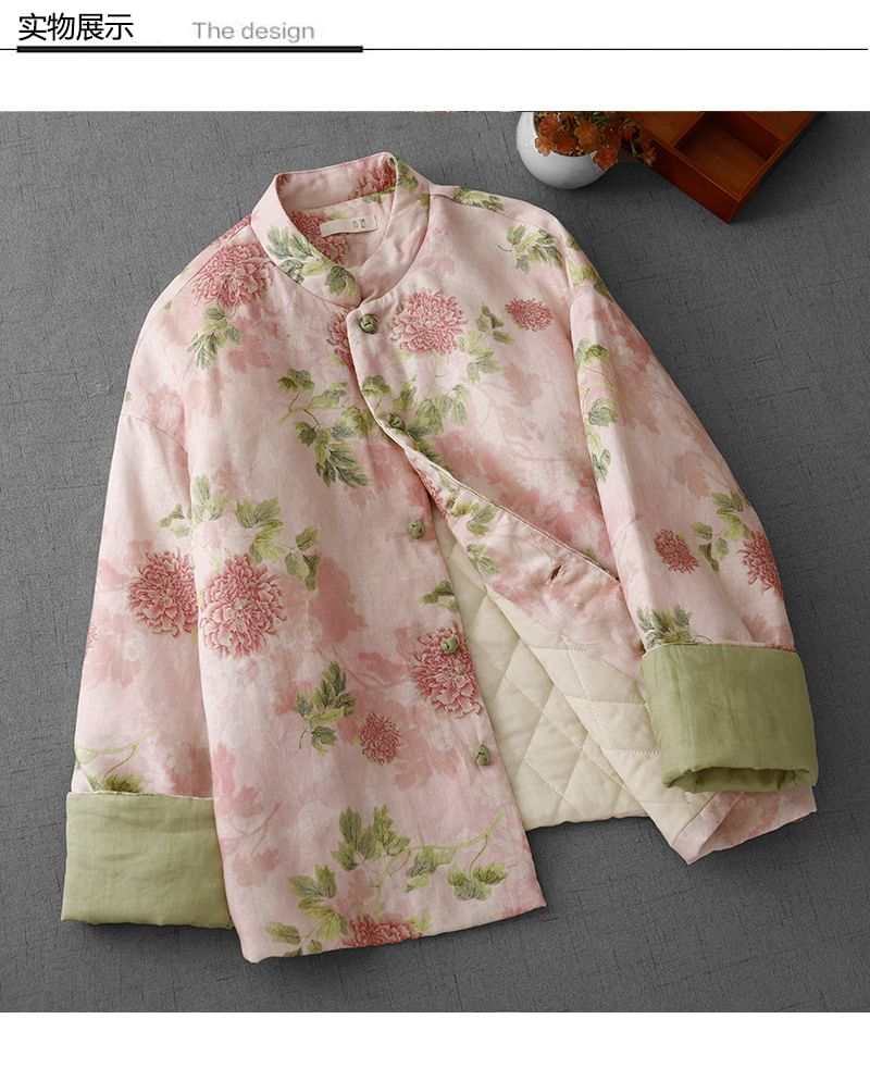 Floral Single-Breasted Jacket SpreePicky