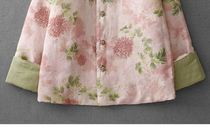 Floral Single-Breasted Jacket SpreePicky