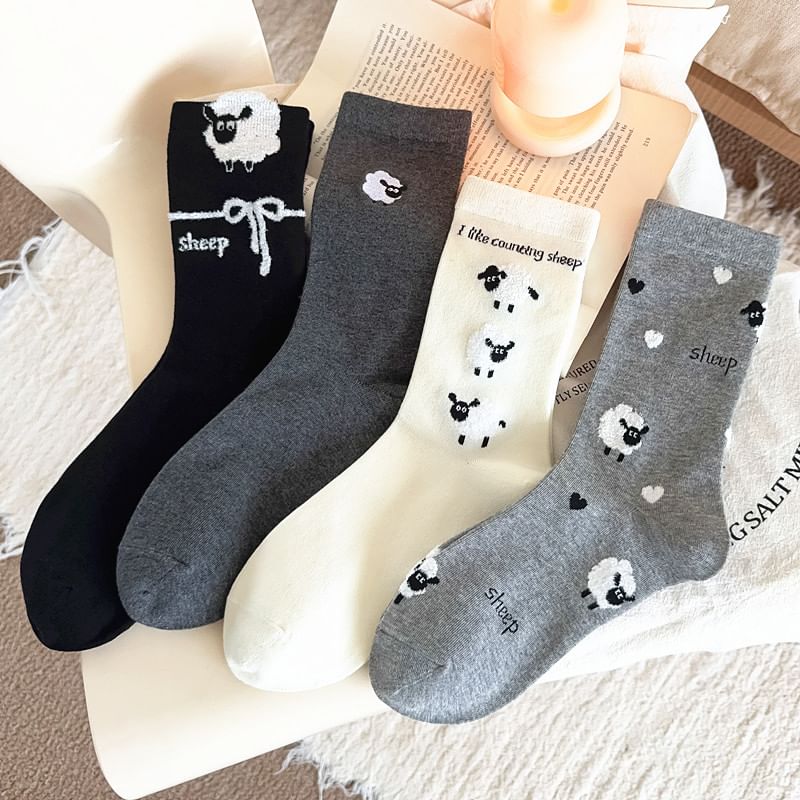 Sheep Patterned Socks mySite